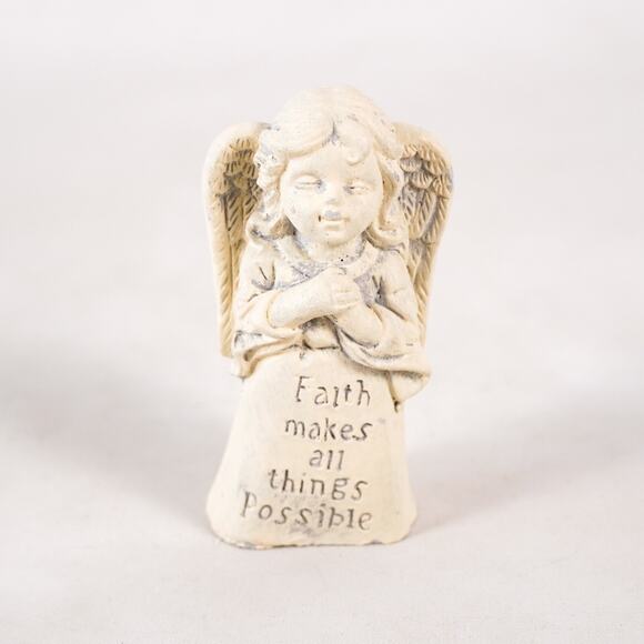 Faith Makes All Things Possible Angel Figurine Figure Statue Sculpture Art Decor - Picture 1 of 8